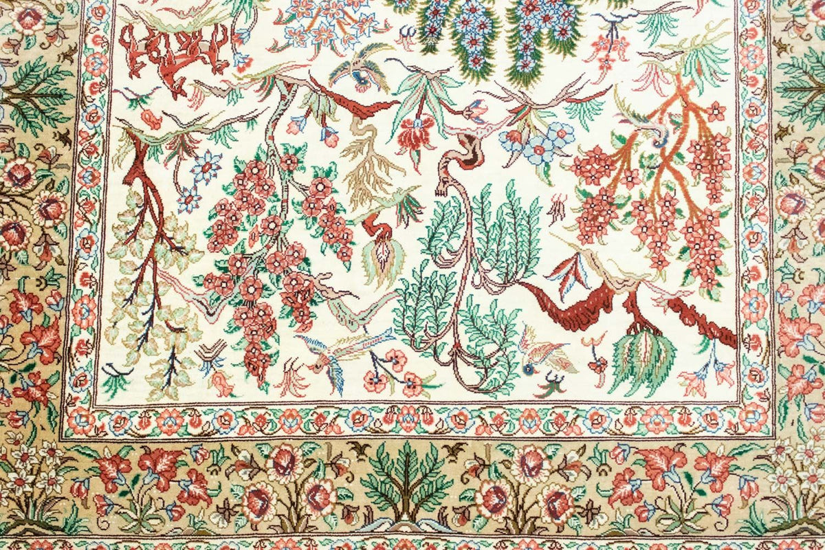 Tapis en soie - Ghom soie - Premium - 122 x 80 cm - beige