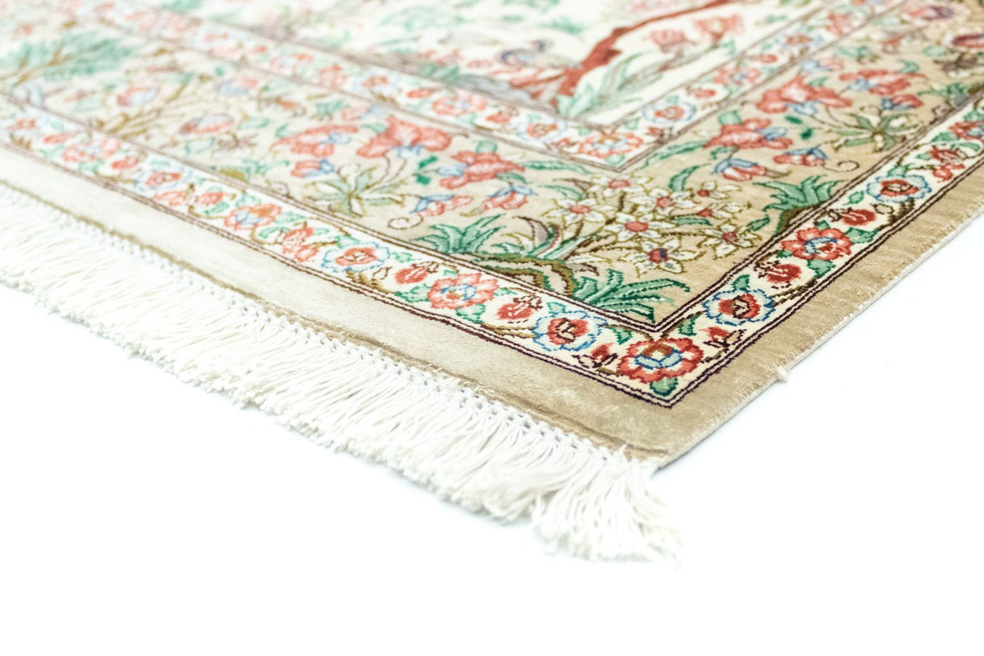 Tapis de Qom en soie Tapis 122x80cm - Tapis persan