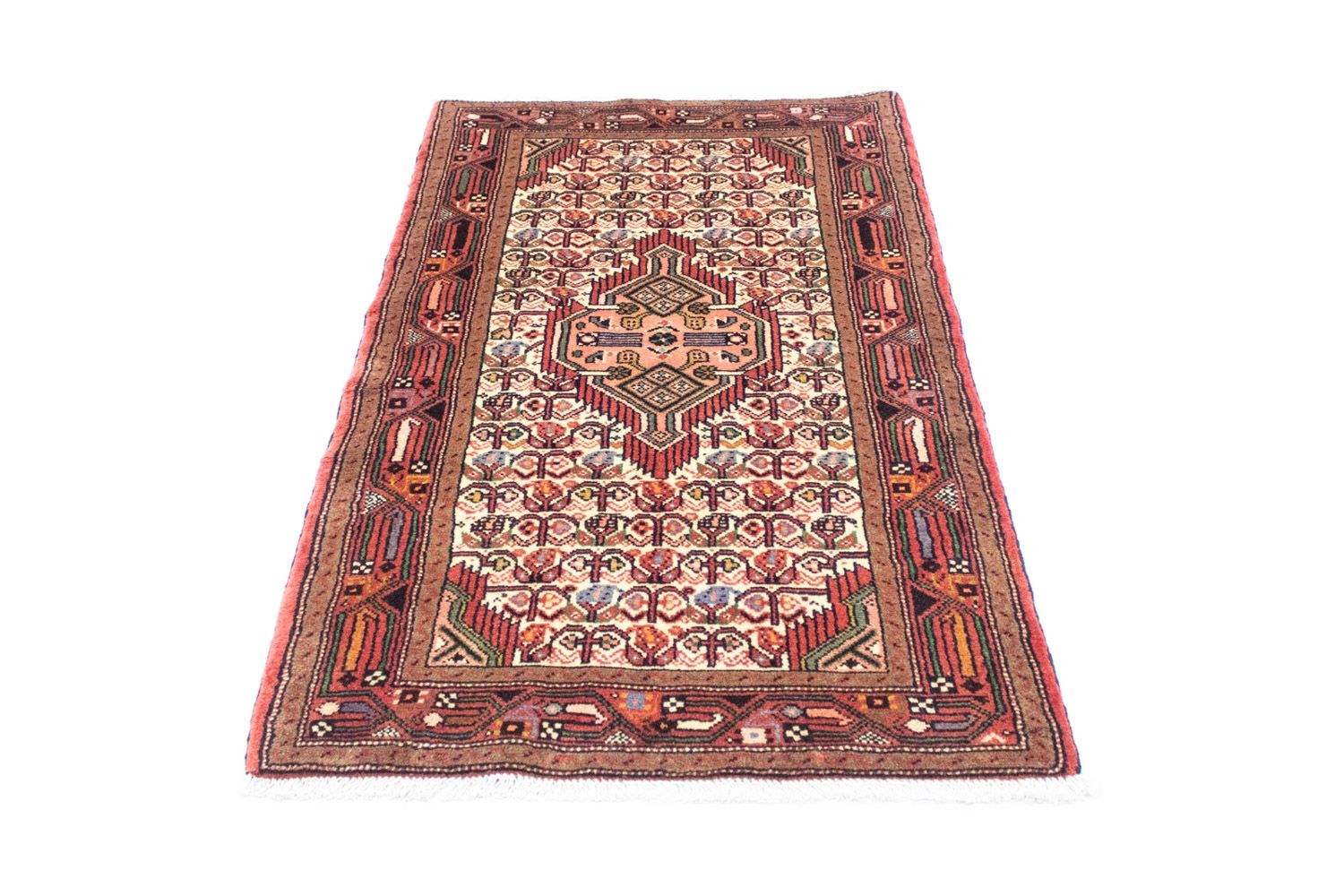 Tapis persan - Nomadic - 135 x 83 cm - marron