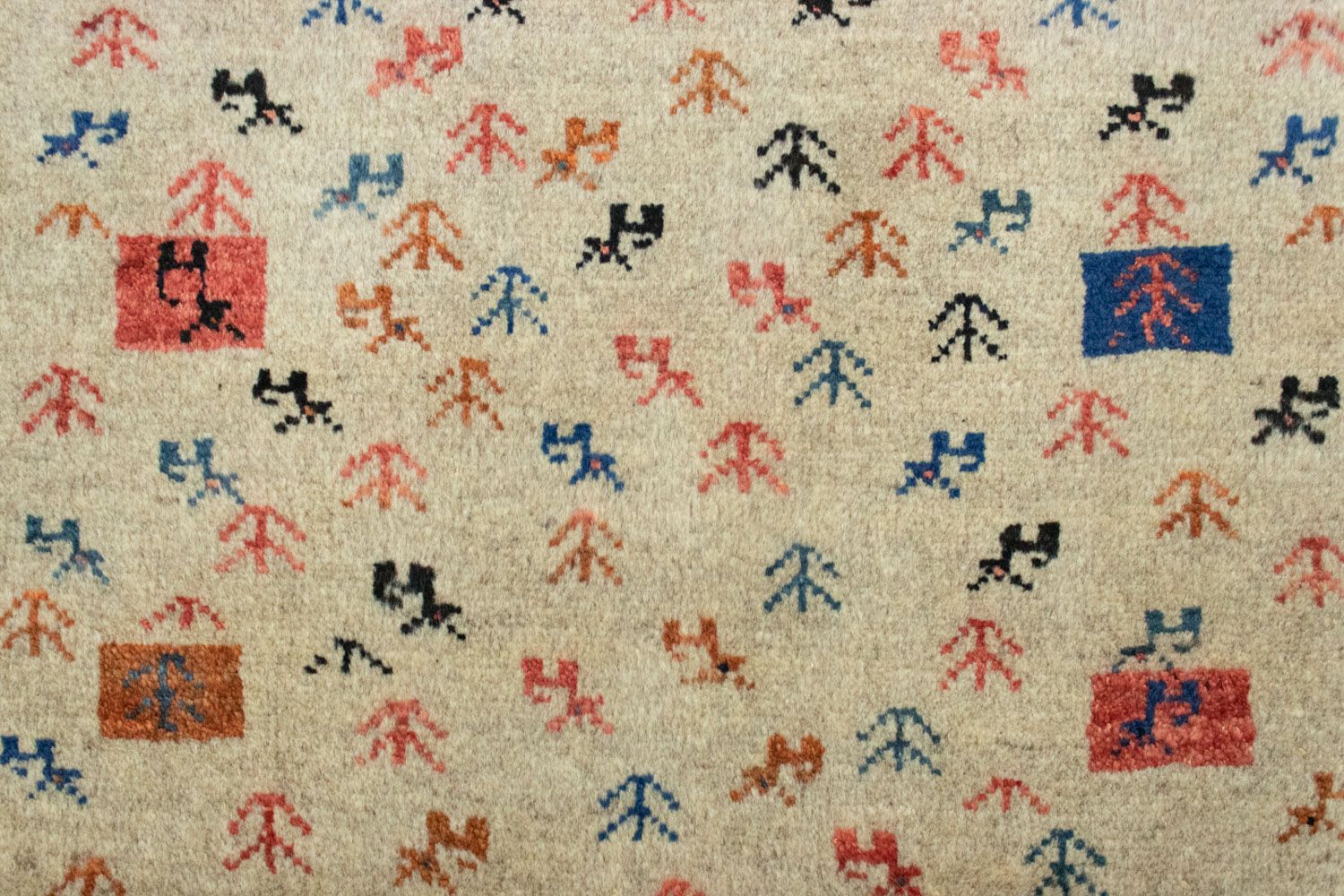 Tapis Gabbeh - Persan - 128 x 73 cm - beige