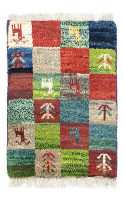 Tapis Gabbeh - Persan - 60 x 40 cm - multicolore