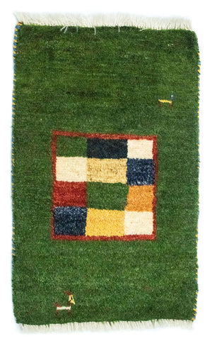 Tapis Gabbeh - Persan - 60 x 40 cm - vert