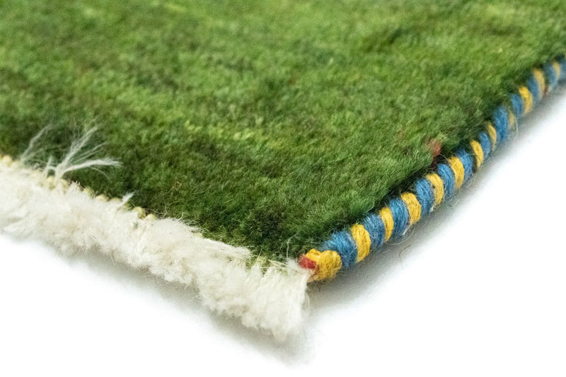 Tapis Gabbeh - Persan - 60 x 40 cm - vert