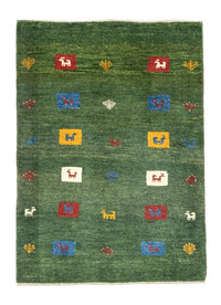 Tapis Gabbeh - Persan - 128 x 92 cm - vert