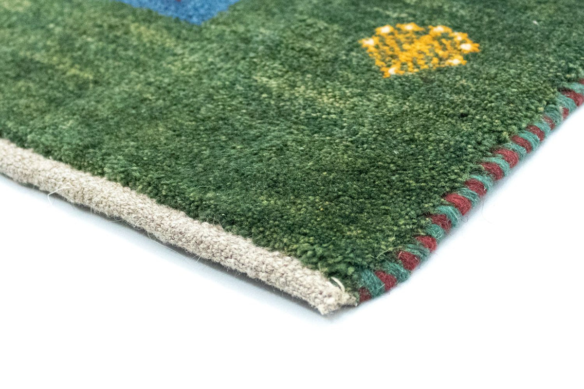 Tapis Gabbeh - Persan - 128 x 92 cm - vert