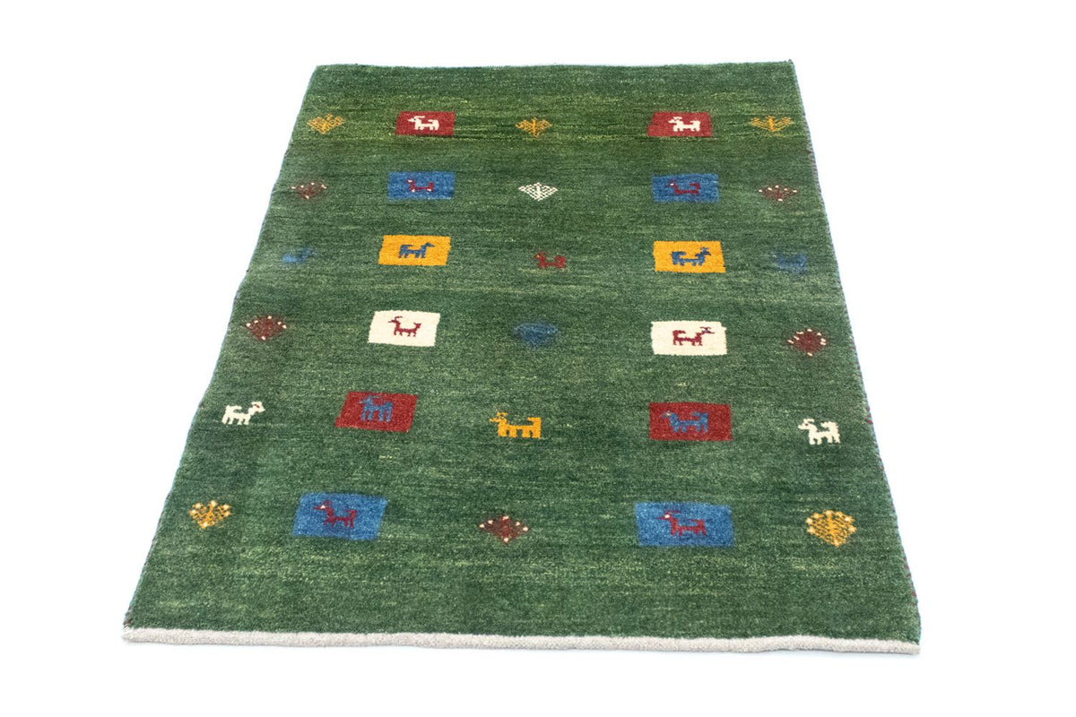 Tapis Gabbeh - Persan - 128 x 92 cm - vert