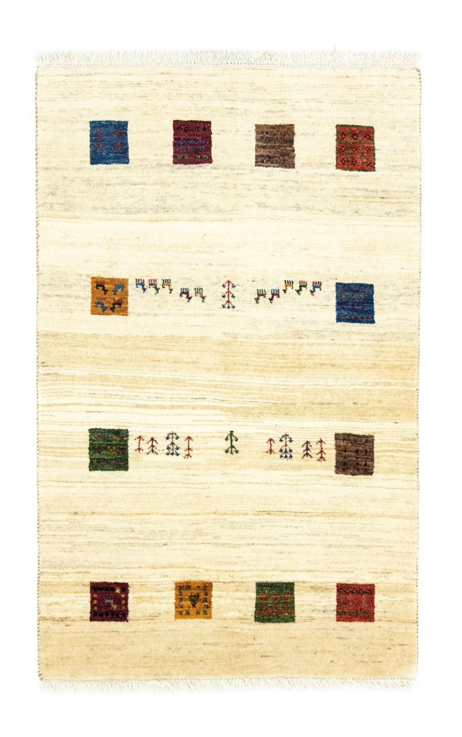 Tapis Gabbeh - Loribaft Persan - 130 x 81 cm - multicolore