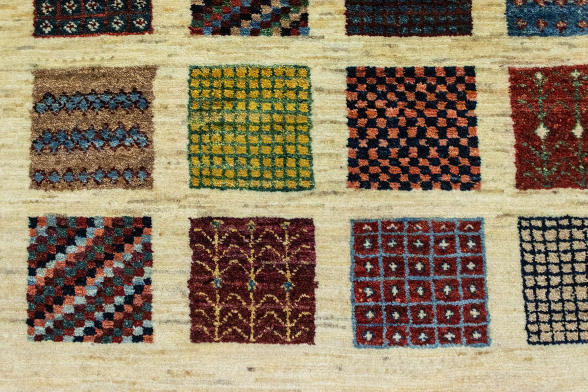 Tapis Gabbeh - Loribaft Persan - 132 x 86 cm - multicolore