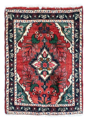 Tapis persan - Nomadic - 60 x 40 cm - rouge