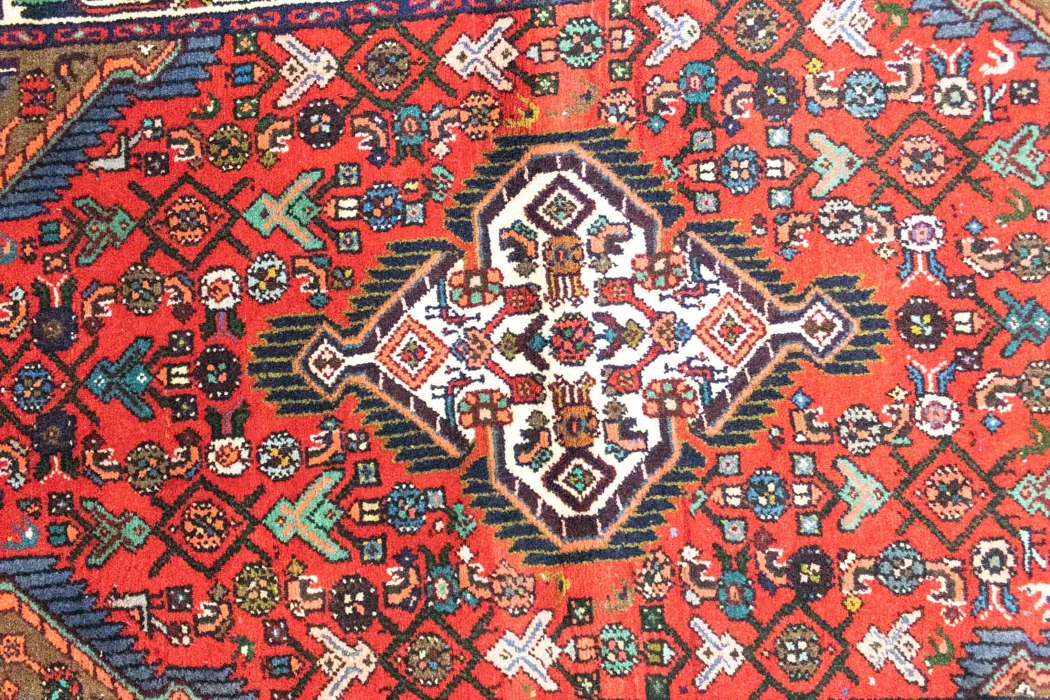 Tapis persan - Nomadic - 122 x 85 cm - rouge