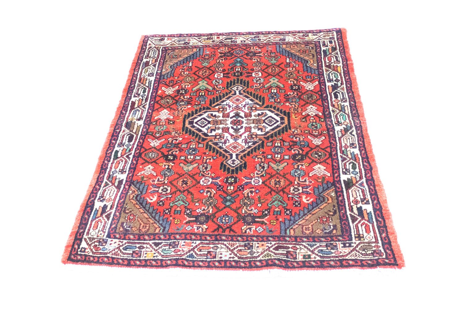 Tapis persan - Nomadic - 122 x 85 cm - rouge