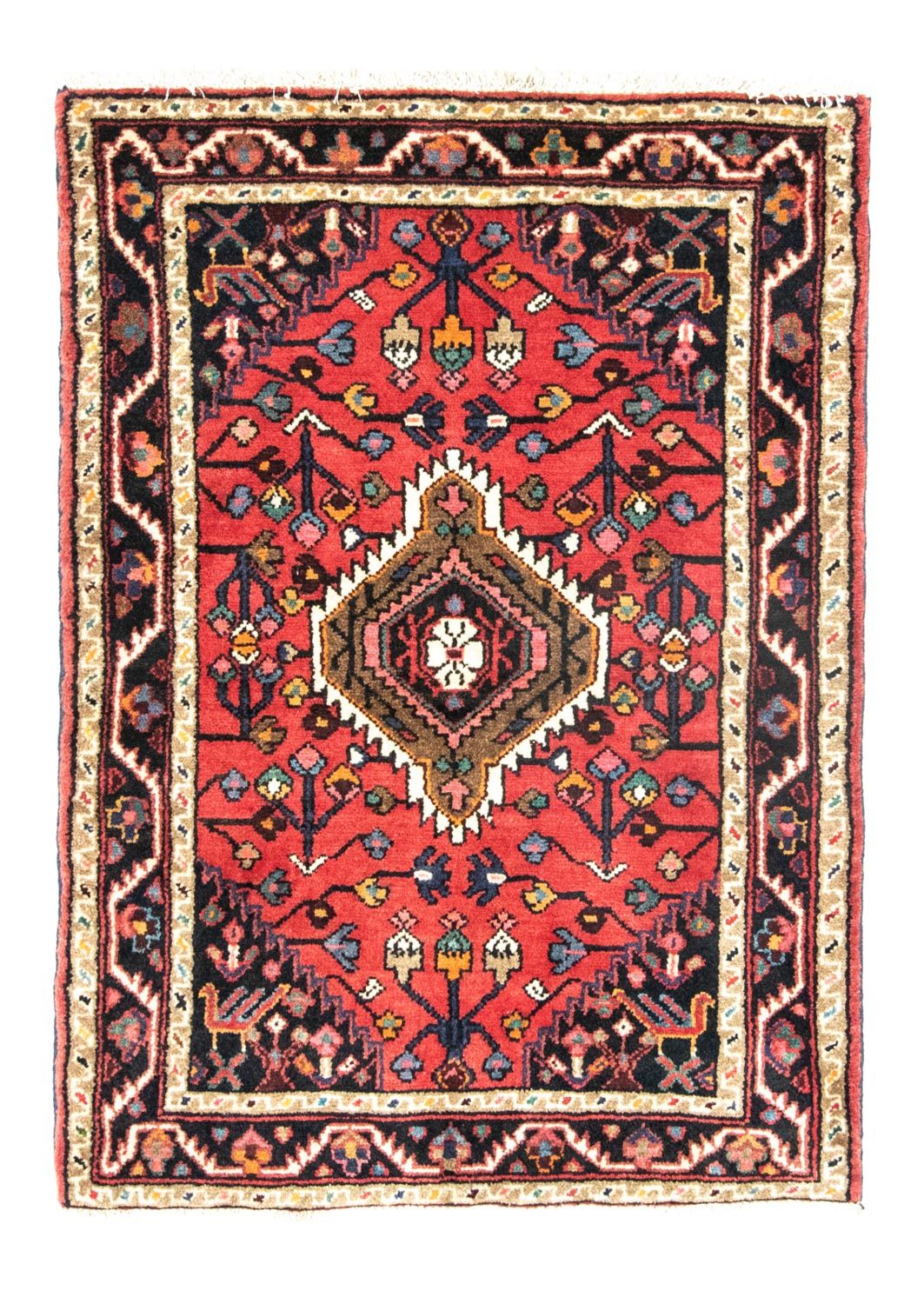 Tapis persan - Nomadic - 122 x 80 cm - rouge