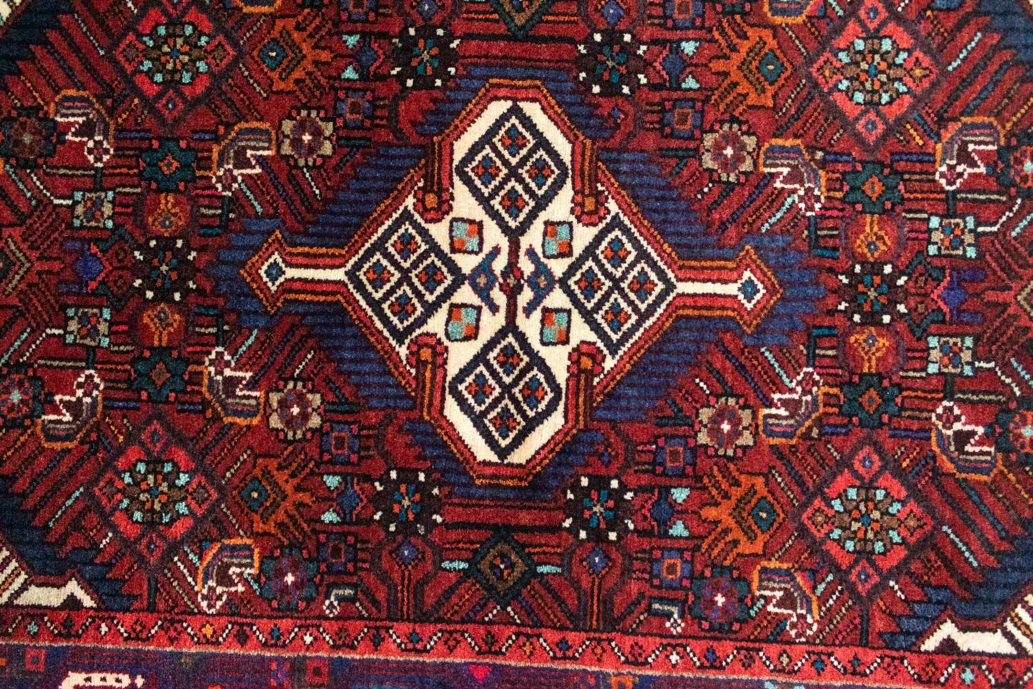 Tapis persan - Nomadic - 121 x 80 cm - bleu