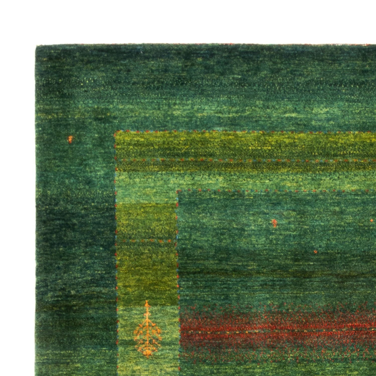 Tapis Gabbeh - Loribaft Persan - 245 x 175 cm - vert