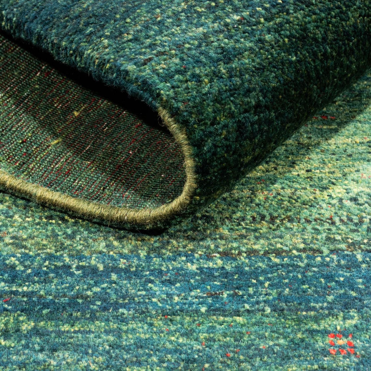Tapis Gabbeh - Loribaft Persan - 153 x 103 cm - vert