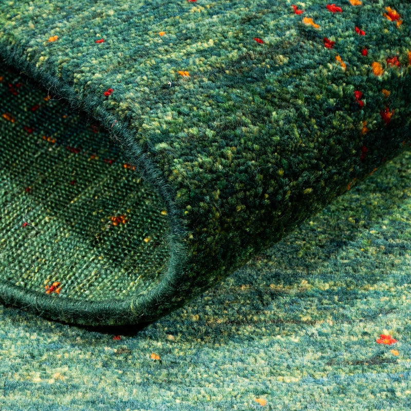Tapis Gabbeh - Loribaft Persan - 146 x 98 cm - vert