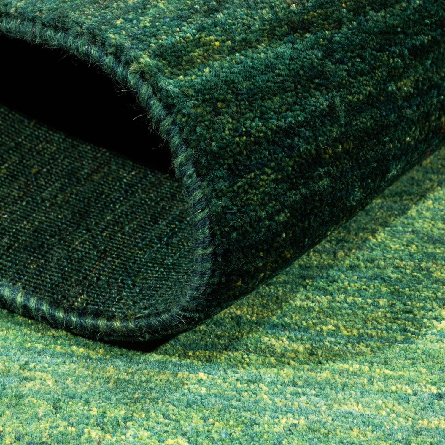 Tapis Gabbeh - Loribaft Persan - 148 x 97 cm - vert
