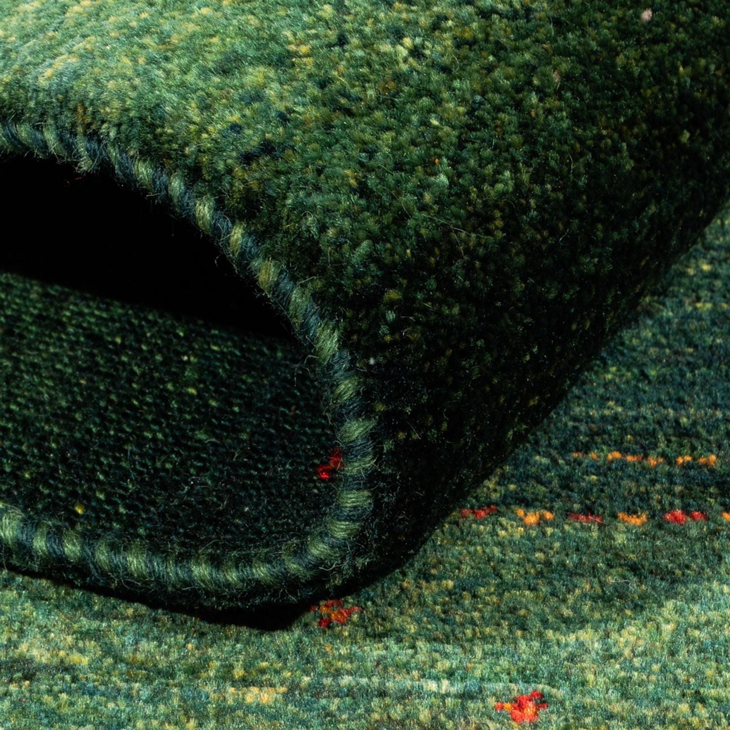 Tapis Gabbeh - Loribaft Persan - 164 x 110 cm - vert