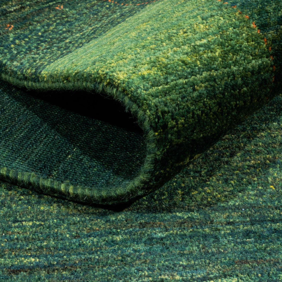 Tapis Gabbeh - Loribaft Persan - 170 x 110 cm - vert