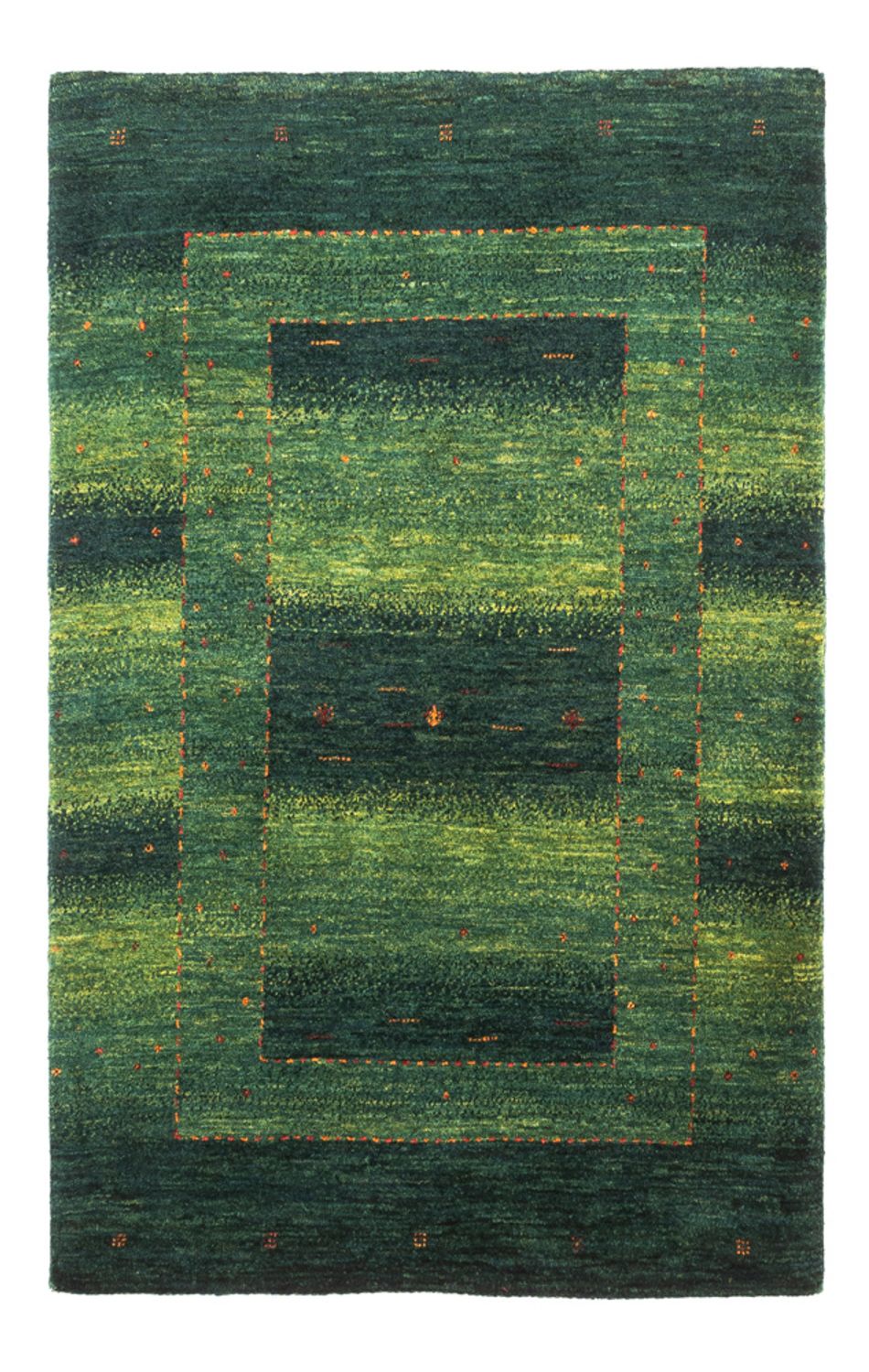 Tapis Gabbeh - Loribaft Persan - 134 x 85 cm - vert