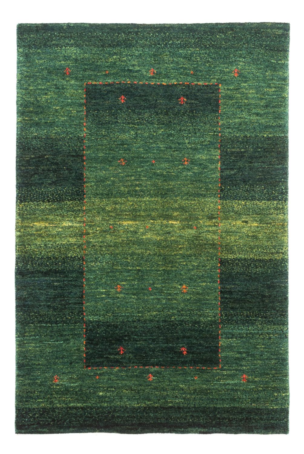 Tapis Gabbeh - Loribaft Persan - 120 x 79 cm - vert