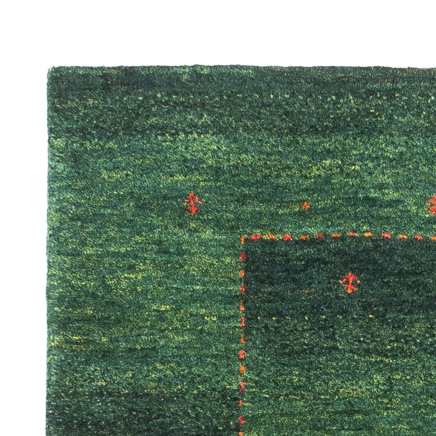 Tapis Gabbeh - Loribaft Persan - 120 x 79 cm - vert