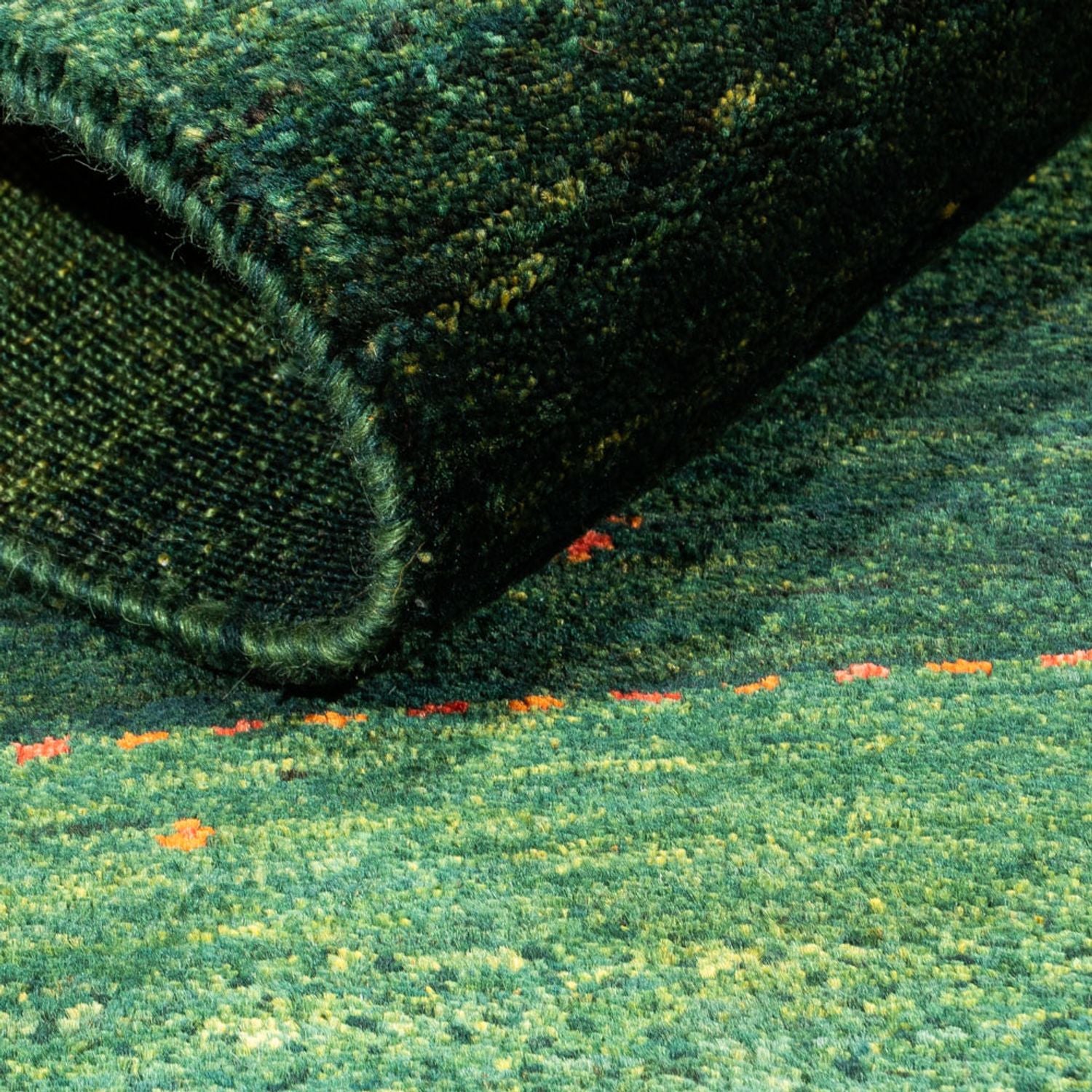 Tapis Gabbeh - Loribaft Persan - 120 x 79 cm - vert