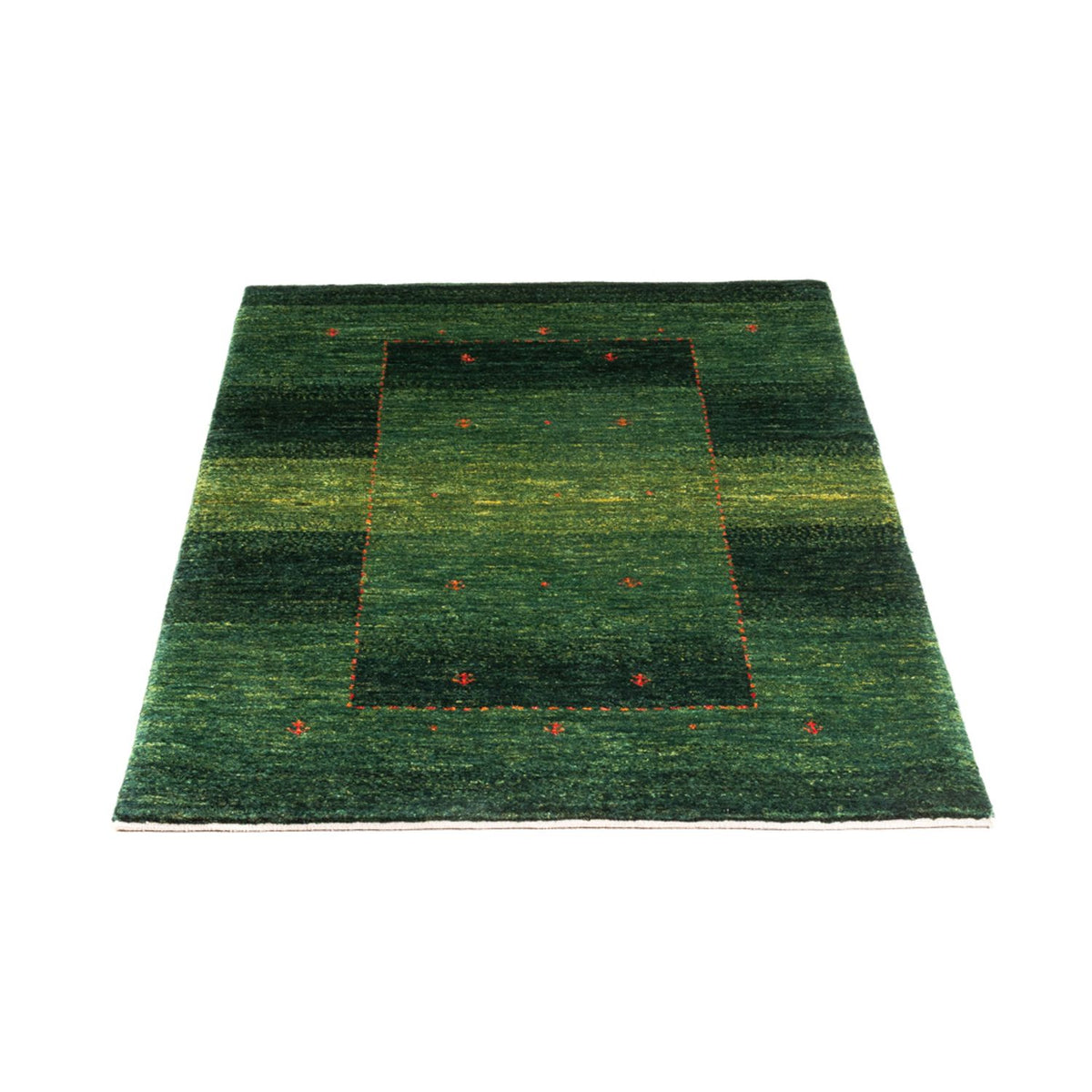 Tapis Gabbeh - Loribaft Persan - 120 x 79 cm - vert