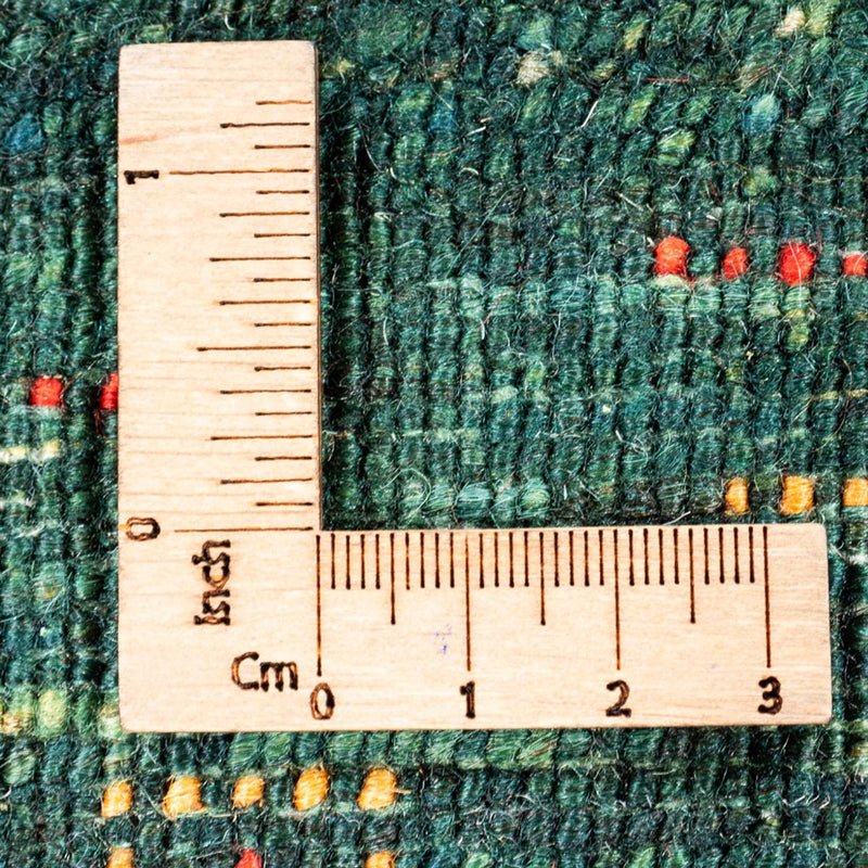 Tapis Gabbeh - Loribaft Persan - 129 x 84 cm - vert