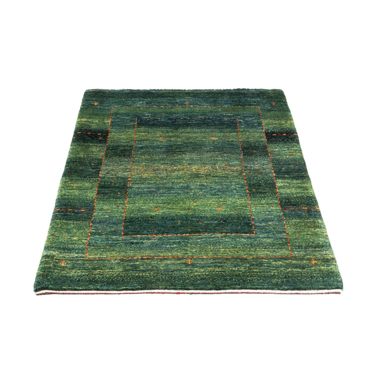 Tapis Gabbeh - Loribaft Persan - 135 x 83 cm - vert