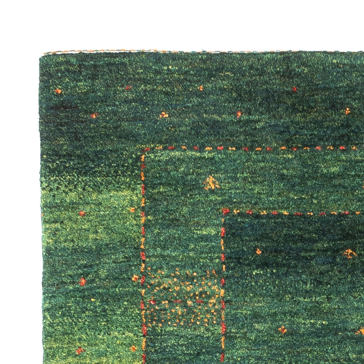 Tapis Gabbeh - Loribaft Persan - 115 x 86 cm - vert