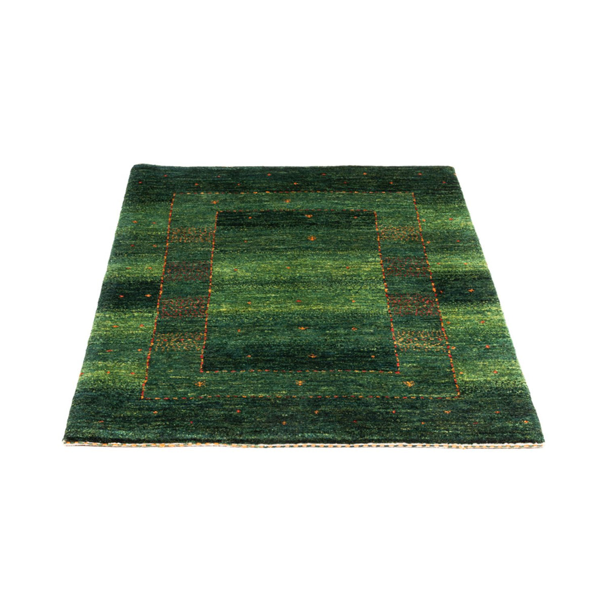 Tapis Gabbeh - Loribaft Persan - 115 x 86 cm - vert