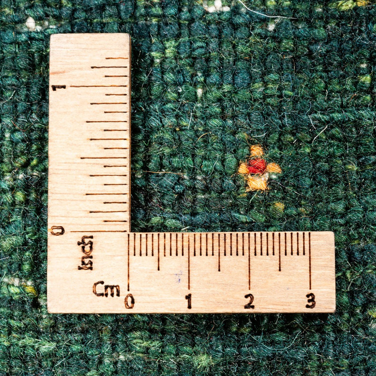 Tapis Gabbeh - Loribaft Persan - 115 x 86 cm - vert