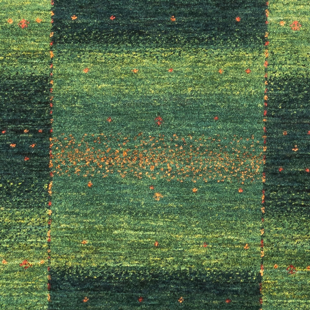 Tapis Gabbeh - Loribaft Persan - 136 x 84 cm - vert