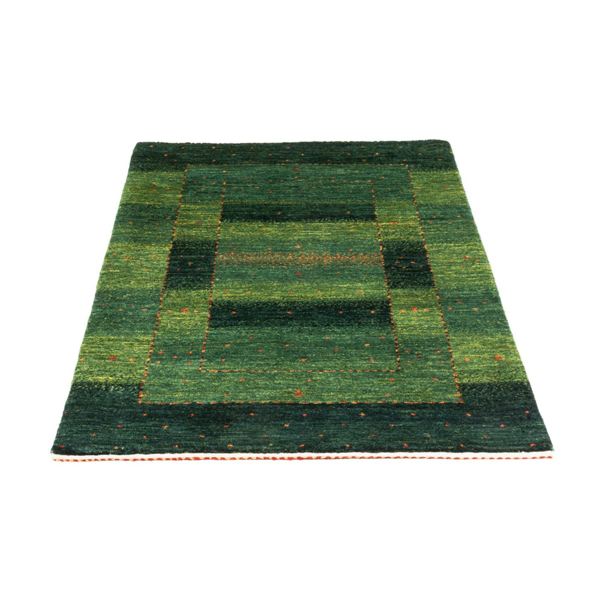 Tapis Gabbeh - Loribaft Persan - 136 x 84 cm - vert