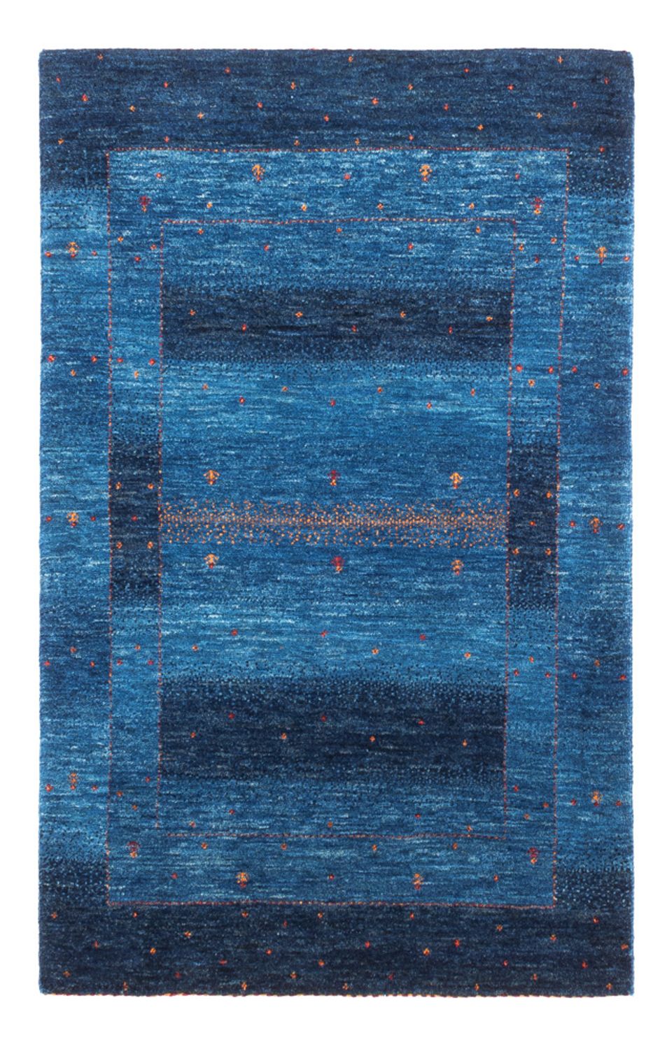 Tapis Gabbeh - Loribaft Persan - 129 x 85 cm - bleu