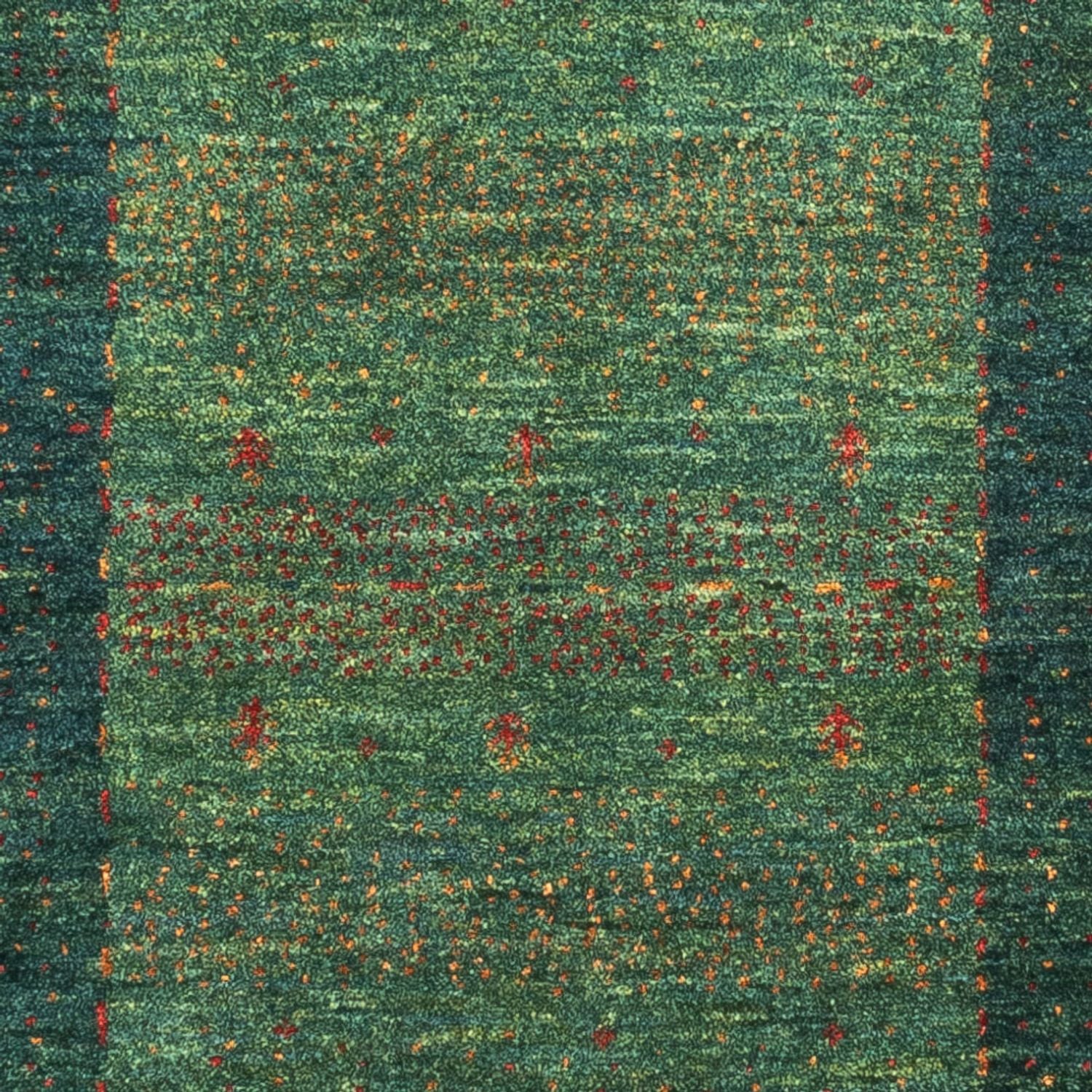Tapis Gabbeh - Loribaft Persan - 132 x 85 cm - vert