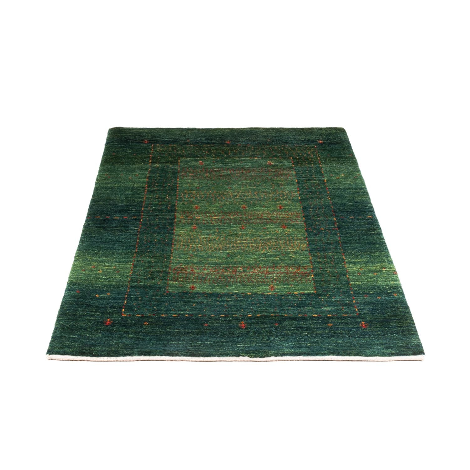 Tapis Gabbeh - Loribaft Persan - 132 x 85 cm - vert