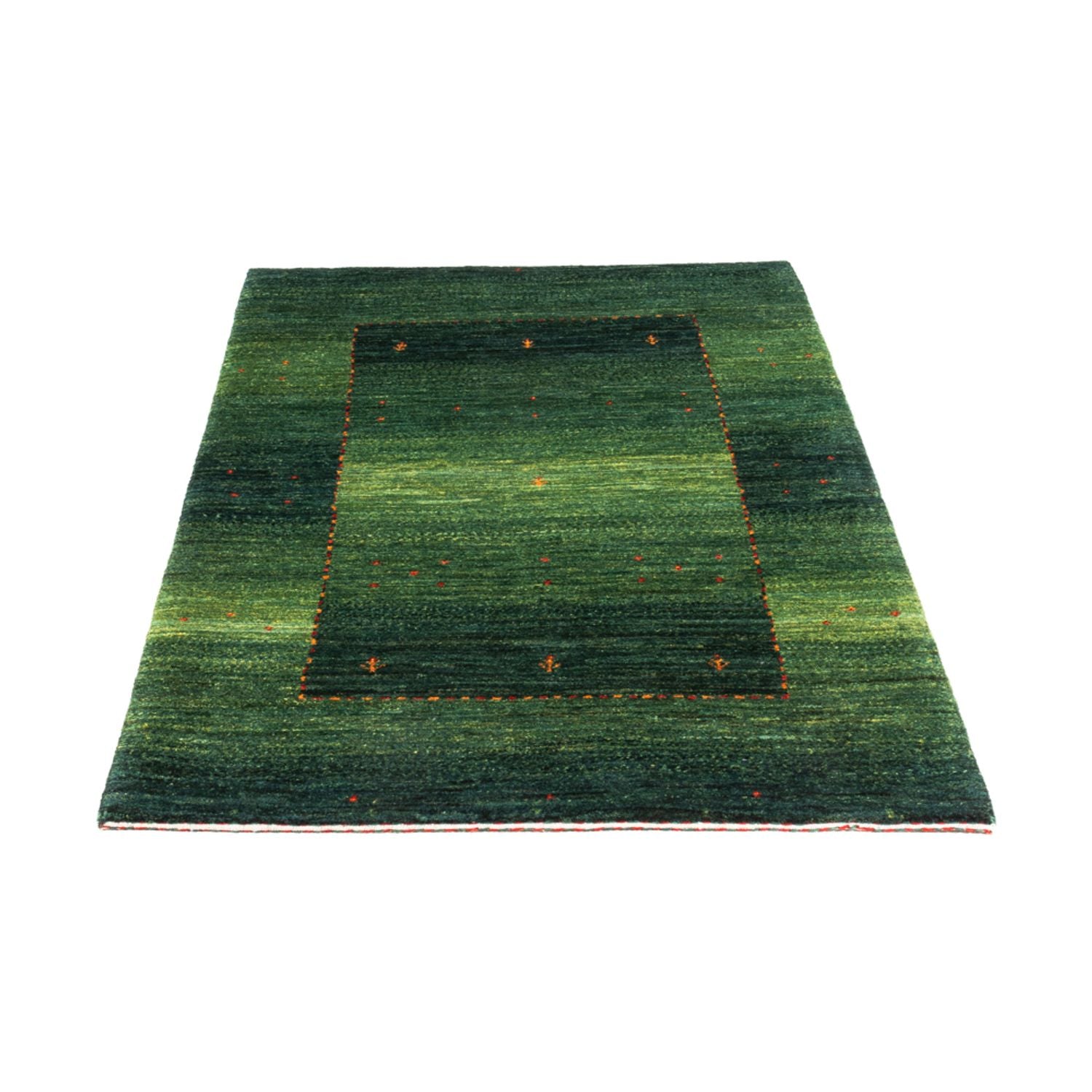 Tapis Gabbeh - Loribaft Persan - 128 x 80 cm - vert