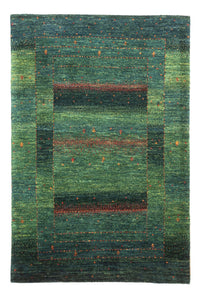 Tapis Gabbeh - Loribaft Persan - 125 x 86 cm - vert