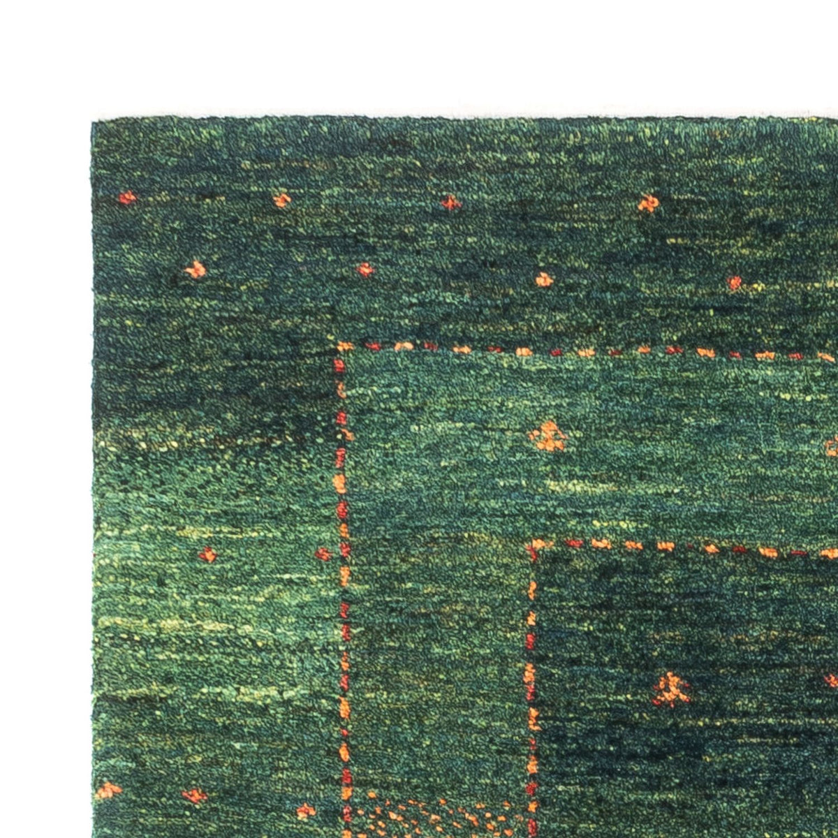 Tapis Gabbeh - Loribaft Persan - 121 x 85 cm - vert