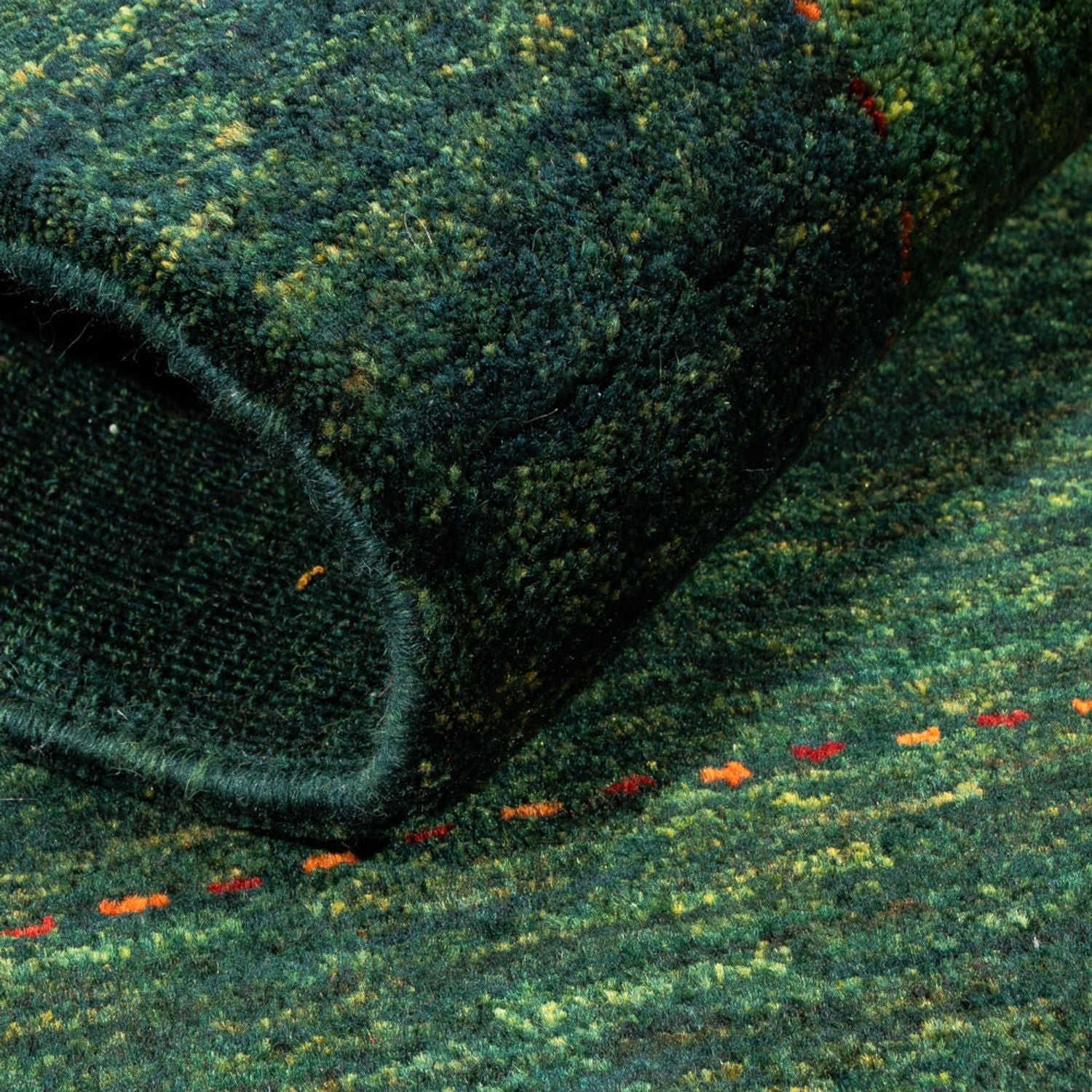 Tapis Gabbeh - Loribaft Persan - 120 x 80 cm - vert