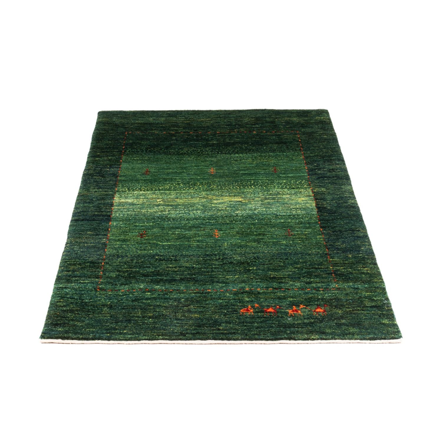 Tapis Gabbeh - Loribaft Persan - 120 x 80 cm - vert