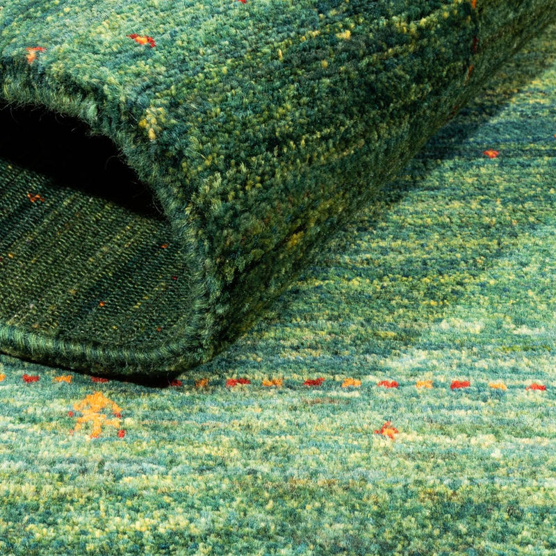 Tapis Gabbeh - Loribaft Persan - 133 x 83 cm - vert