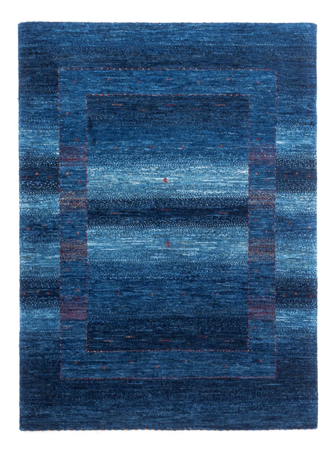 Tapis Gabbeh - Loribaft Persan - 122 x 91 cm - bleu