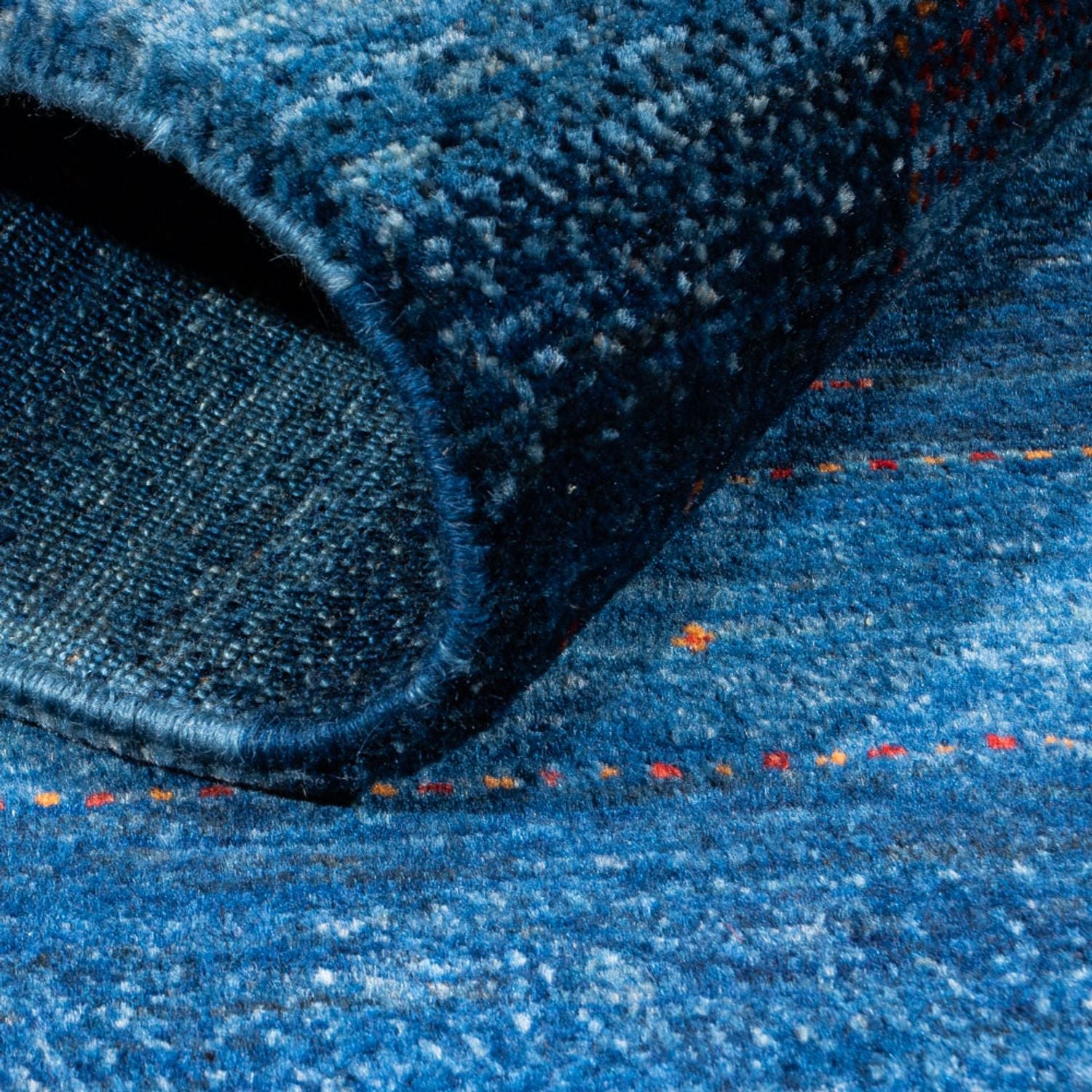 Tapis Gabbeh - Loribaft Persan - 122 x 91 cm - bleu