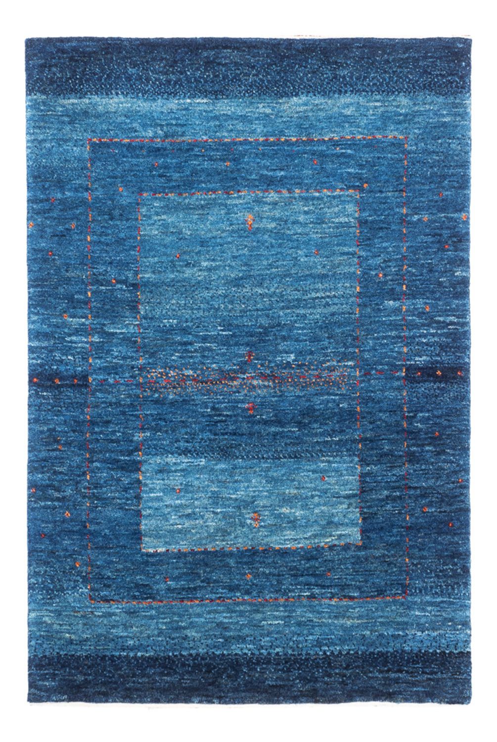 Tapis Gabbeh - Loribaft Persan - 122 x 83 cm - bleu