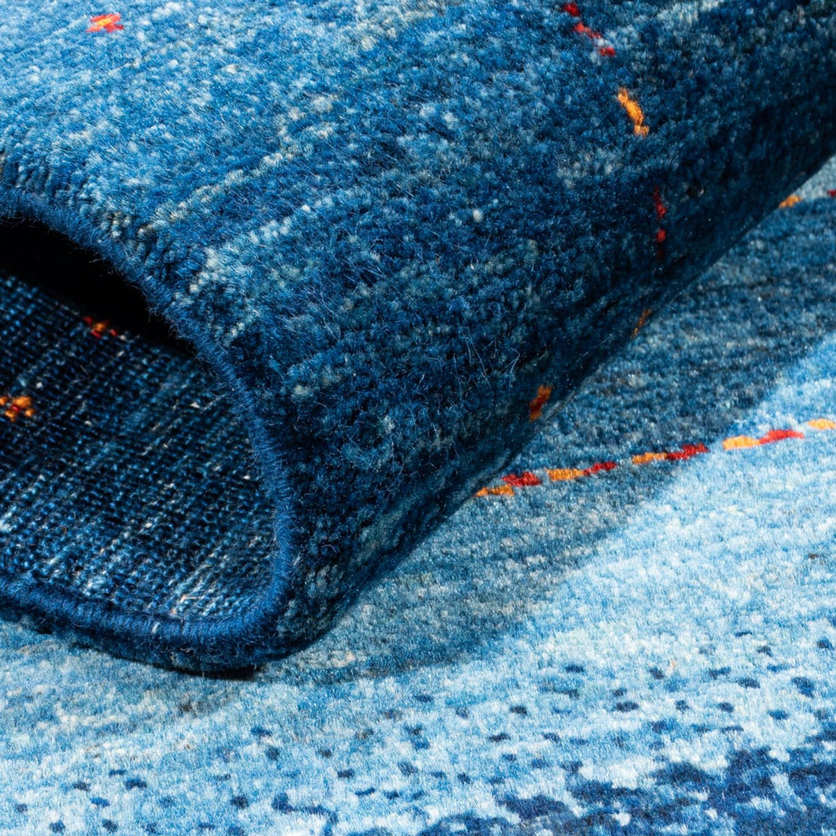 Tapis Gabbeh - Loribaft Persan - 122 x 83 cm - bleu