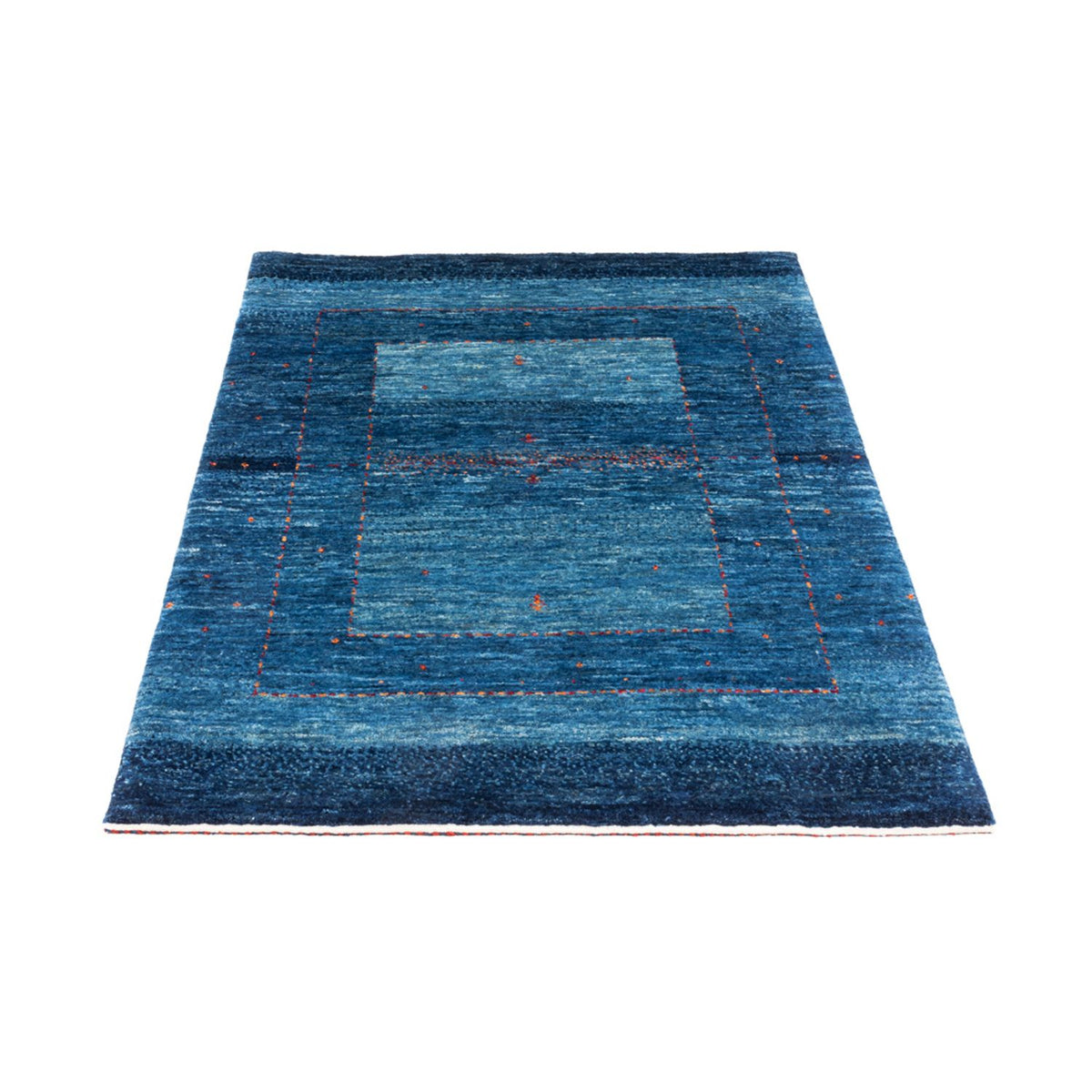 Tapis Gabbeh - Loribaft Persan - 122 x 83 cm - bleu