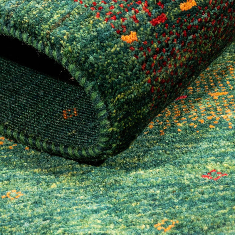 Tapis Gabbeh - Loribaft Persan - 128 x 82 cm - vert